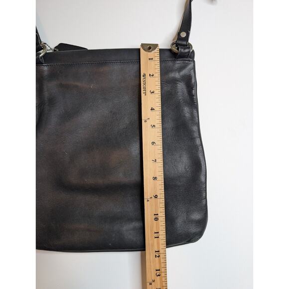 Vintage Coach 9458 Crossbody Legacy Black Thick Leather Slim Messenger Heavy - Picture 12 of 12